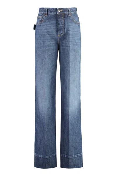 Bottega Veneta Wide-leg Jeans In Blue