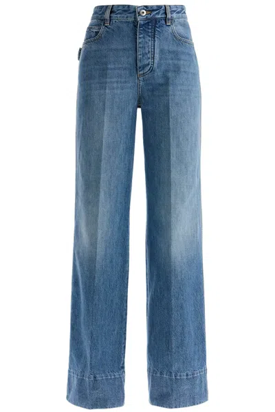 Bottega Veneta Wide Leg Jeans In Blue