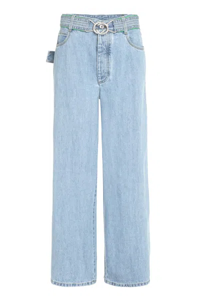 Bottega Veneta Wide-leg Jeans In Blue