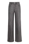Bottega Veneta Wide-leg Jeans In Gray