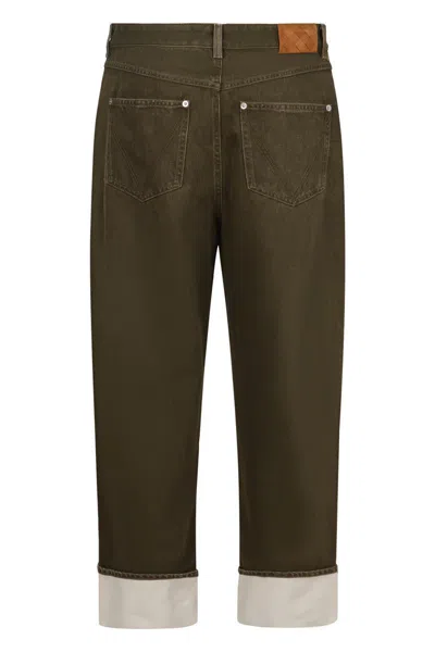 Bottega Veneta Wide-leg Jeans In Green