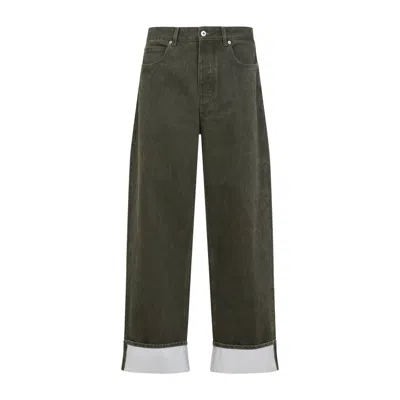 Bottega Veneta Wide-leg Jeans In Green