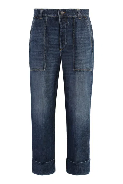 Bottega Veneta Wide-leg Jeans In Medium Indigo/mid Blue