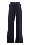 Bottega Veneta Wide-leg Jeans In Navy