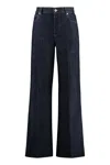 Bottega Veneta Wide-leg Jeans In Navy