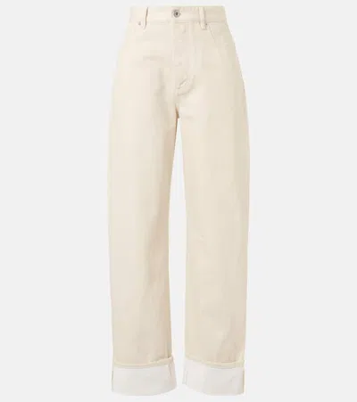 Bottega Veneta Wide-leg Jeans In Beige
