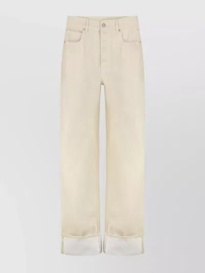 Bottega Veneta Wide Leg Jeans With Cuffs