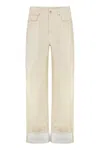 Bottega Veneta Wide Leg Jeans With Cuffs