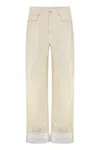 Bottega Veneta Wide Leg Jeans With Cuffs