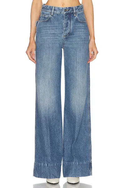 Bottega Veneta Women Jeans Vintage Indigo Gamba Ampia In Blue