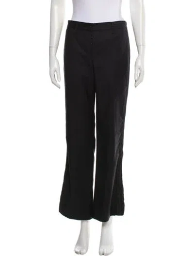 Pre-owned Bottega Veneta Wide Leg Pants In Black