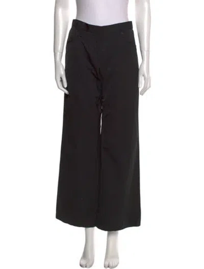 Pre-owned Bottega Veneta Wide Leg Pants In Black