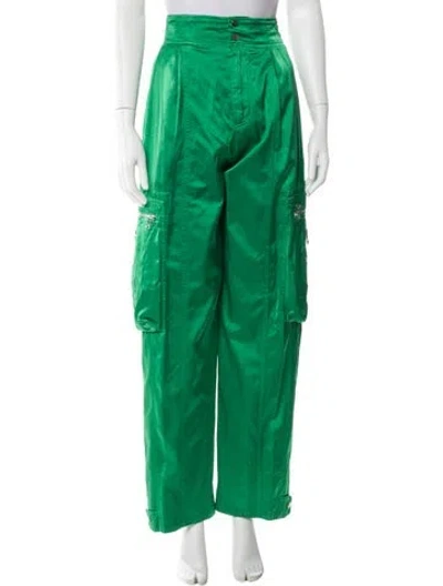 Pre-owned Bottega Veneta Wide Leg Pants In Green
