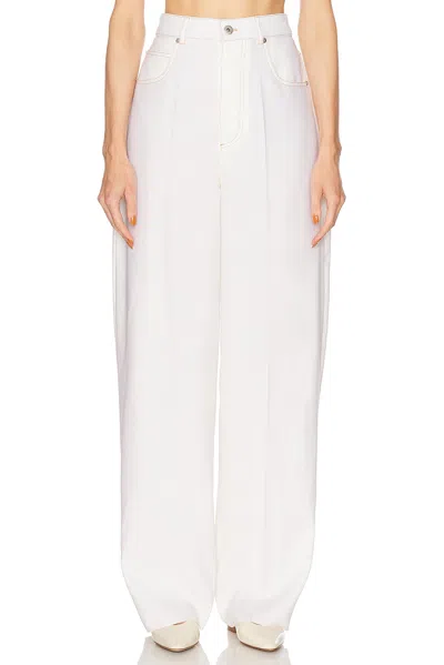 Bottega Veneta Wide Leg Trouser In Dove
