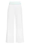 Bottega Veneta Elastic Waist Cotton Wide Legged Pants In White