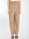 Bottega Veneta Wide Leg Trousers In Beige