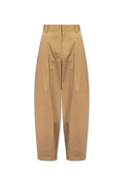 Bottega Veneta Wide Leg Trousers In Brown