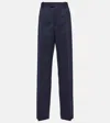 Bottega Veneta Women's Sartorial Grain-de-poudre Trousers In Blue