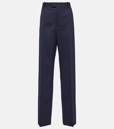 Bottega Veneta Women's Sartorial Grain-de-poudre Trousers In Navy