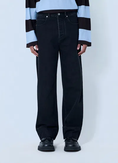 Bottega Veneta Wide-leg Denim Jeans In Black