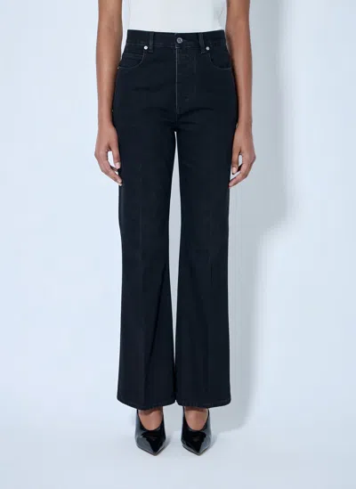 Bottega Veneta Wide-leg Denim Trousers In Black
