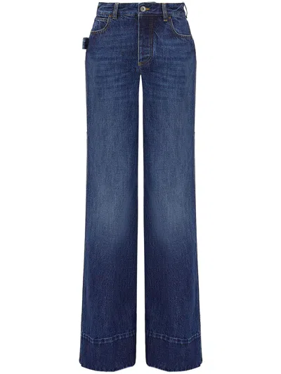 Bottega Veneta Wide-leg Jeans For Women In Blue