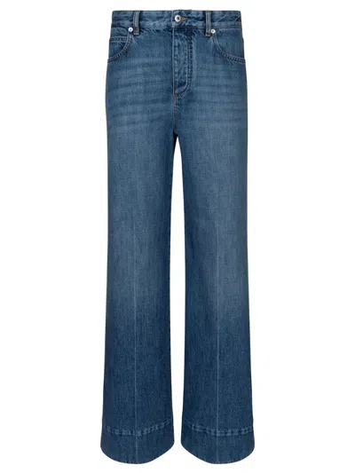 Bottega Veneta Wide-leg Jeans In Blue