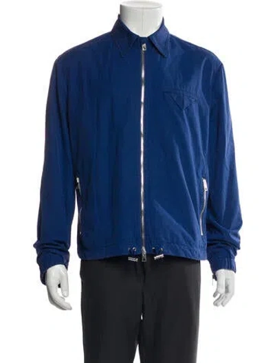 Pre-owned Bottega Veneta Windbreaker In Blue