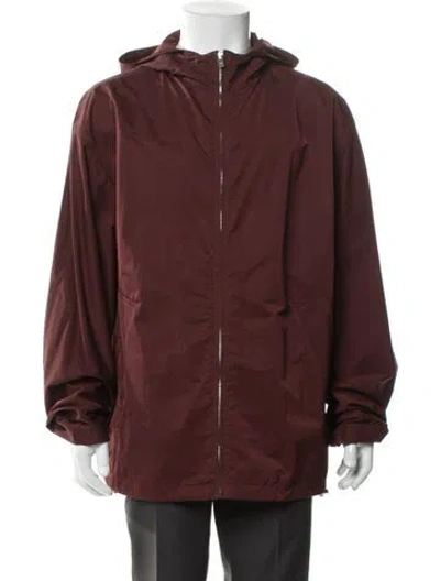 Pre-owned Bottega Veneta Windbreaker In Burgundy