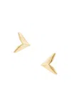 Bottega Veneta Wing Earrings In Yellow Gold