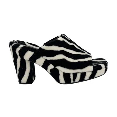 Pre-owned Bottega Veneta Wmns Gleam Sandal 'zebra' | Black | Women's Size 36