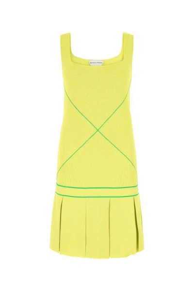 Bottega Veneta Logo Embroidered Sleeveless Tennis Dress In Green