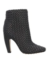 Bottega Veneta Woman Ankle Boots Black Size 10 Leather