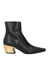 Bottega Veneta Leather Tokyo Western Booties With Metal Heel 5cm In Black
