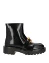 Bottega Veneta Embellished Glossed-leather Ankle Boots In Black