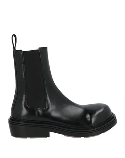 Bottega Veneta Woman Ankle Boots Black Size 8 Leather
