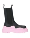Bottega Veneta Bv Tire Leather Bots In Black