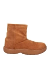 Bottega Veneta Woman Ankle Boots Camel Size 11 Calfskin In Beige