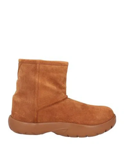 Bottega Veneta Woman Ankle Boots Camel Size 11 Calfskin In Brown