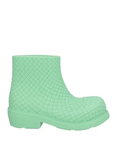 Bottega Veneta Woman Ankle Boots Light Green Size 8 Rubber