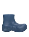 Bottega Veneta Woman Ankle Boots Navy Blue Size 8 Rubber