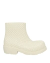 Bottega Veneta Woman Ankle Boots White Size 6 Rubber
