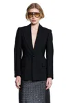 Bottega Veneta Single-breasted Long-sleeved Suit Jacket In Black
