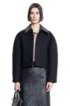 Bottega Veneta Womens Black Intreccio Two-patch-pockets Relaxed-fit Cotton-blend Jacket In Black