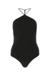 Bottega Veneta Black Stretch Cashmere Blend Bodysuit In Black