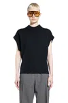 Bottega Veneta Ribbed-knit Wool Top In Black