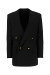 Bottega Veneta Womens Black Knot Peak-lapels Wool Blazer In Black