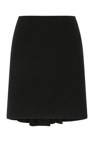 Bottega Veneta Woman Black Wool Blend Skirt