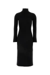 Bottega Veneta Black Wool Turtleneck Dress In Black