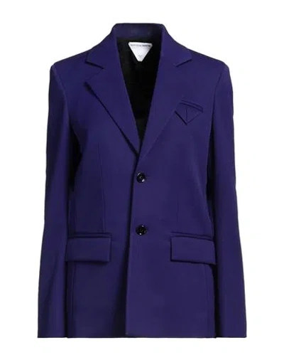 Bottega Veneta Woman Blazer Purple Size 2 Wool, Elastane In Blue